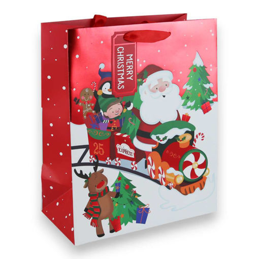 Picture of CHRISTMAS SANTA TRAIN GIFT BAG LARGE